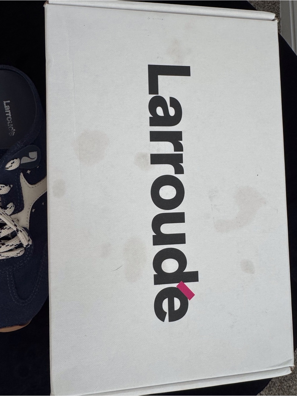 Larroudé Stella Indigo Suede & Napa Leather Mule Sneaker - Picture 14 of 16